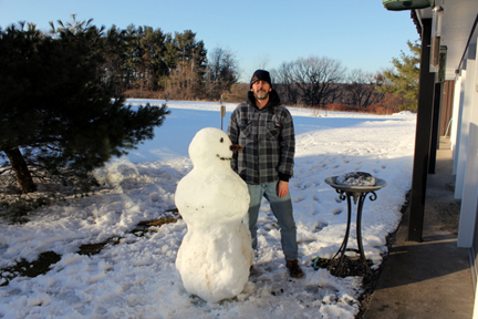 Br. Michael + snowman